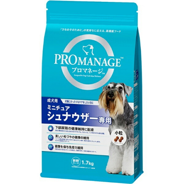 Pro Manage Dog Food for Adult Dogs - Miniature Schnauzer Formula - 1.7 Kilograms (x 1)