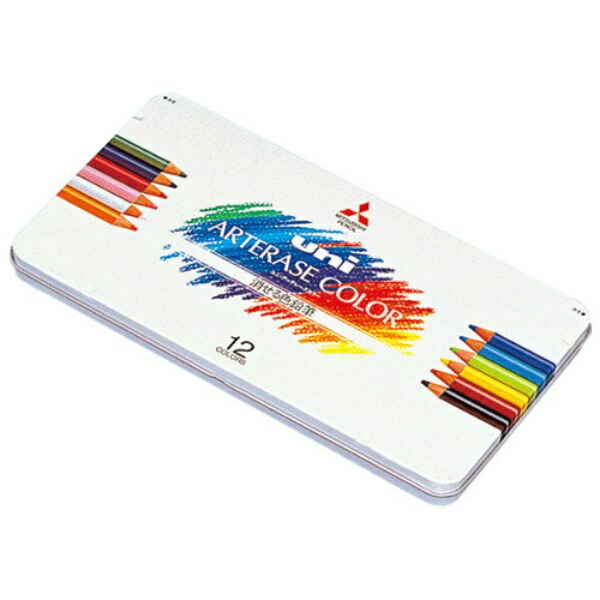 Mitsubishi Pencil Erasable Colored Pencils Uni Art Laze Color 12 Colors UAC12C