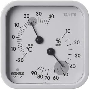 Tanita Temperature and Humidity Gauge Instantly See Your Indoor Environment Temperature & Humidity Analog Wall-Mountable / Tabletop Gray Magnet TT-587-GY