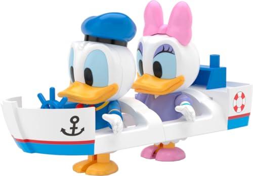 Aoshima Bunka Kyozai-sha Rakupura Tokotoko No.DP-09 Disney Character Donald & Daisy Pre-colored Plastic Model Kit