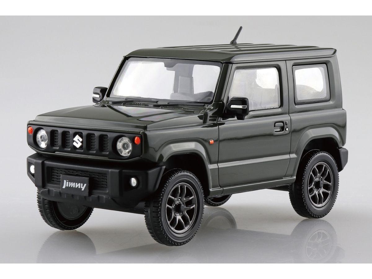 Aoshima Bunka Kyozai Sha 1/32 Rakupura Snap Kit No.09-JG Suzuki JB64 Jimny Jungle Green Pre-colored Plastic Model Kit (Automobile)