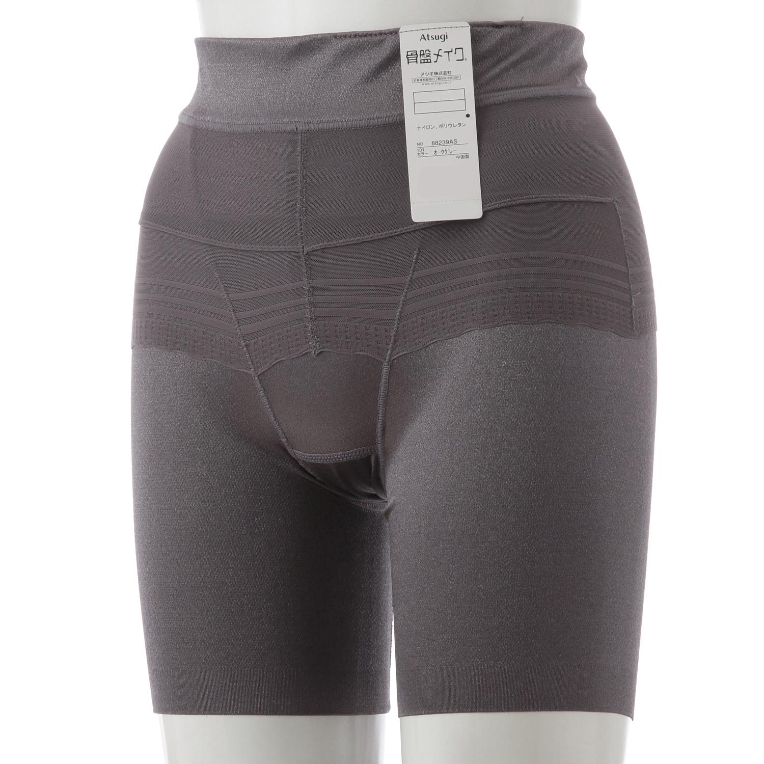 [Atugi] Shorts [Pelvic Shaping] Hem Shorts with Pelvic Belt 3/4 Length Quiet Fit Tagless Can Be Worn Alone 88239AS Women's Oak Gray L