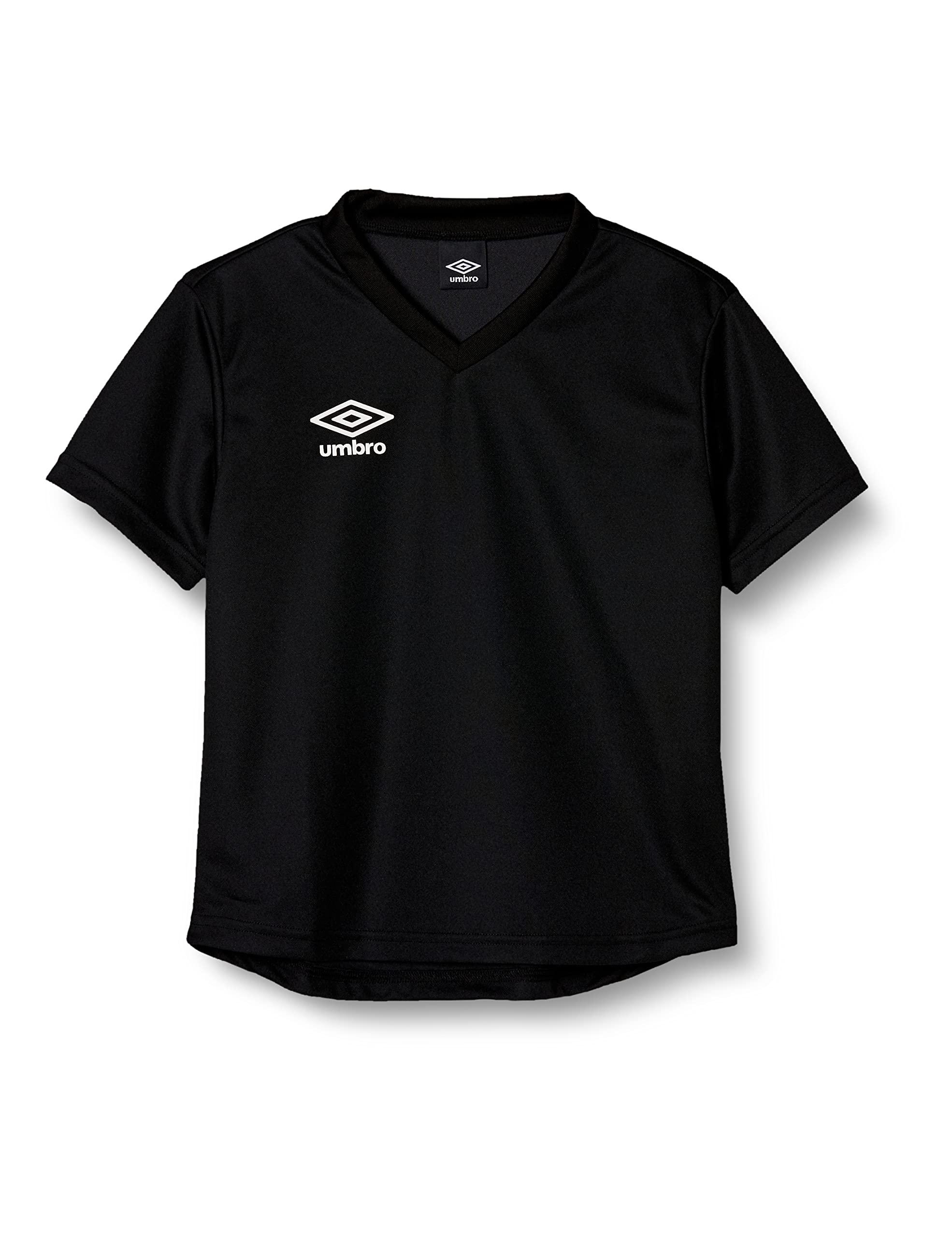 [Umbro] T-Shirt Soccer Futsal Single-Point Short Sleeve Moisture-Wicking Quick-Dry Stretch Kids Junior Unisex Practice Club School BLK (UAS6307J) 130