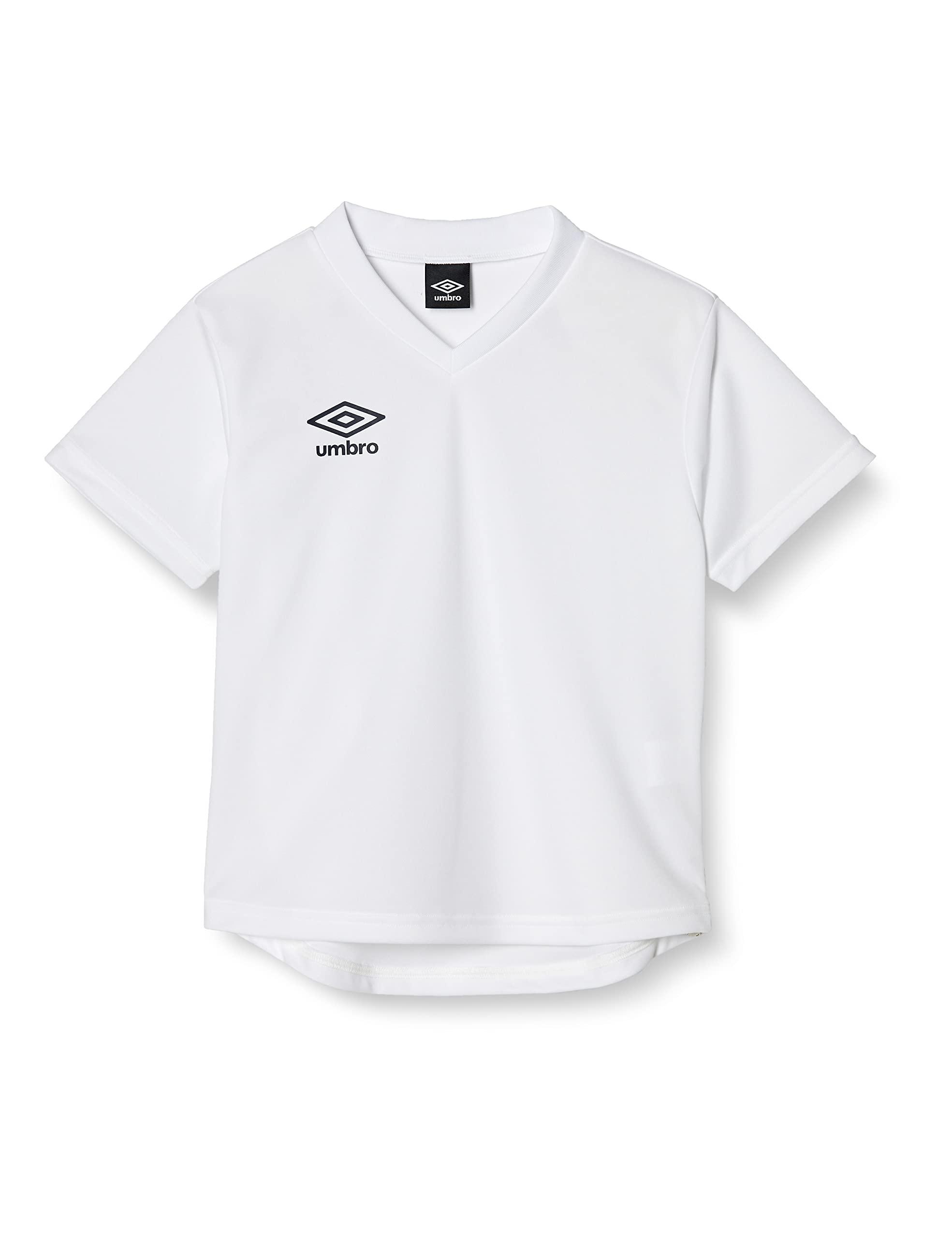 [Umbro] T-Shirt Soccer Futsal Single-Point Short Sleeve Moisture-Wicking Quick-Dry Stretch Kids Junior Unisex Practice Club School WHT (UAS6307J) 140
