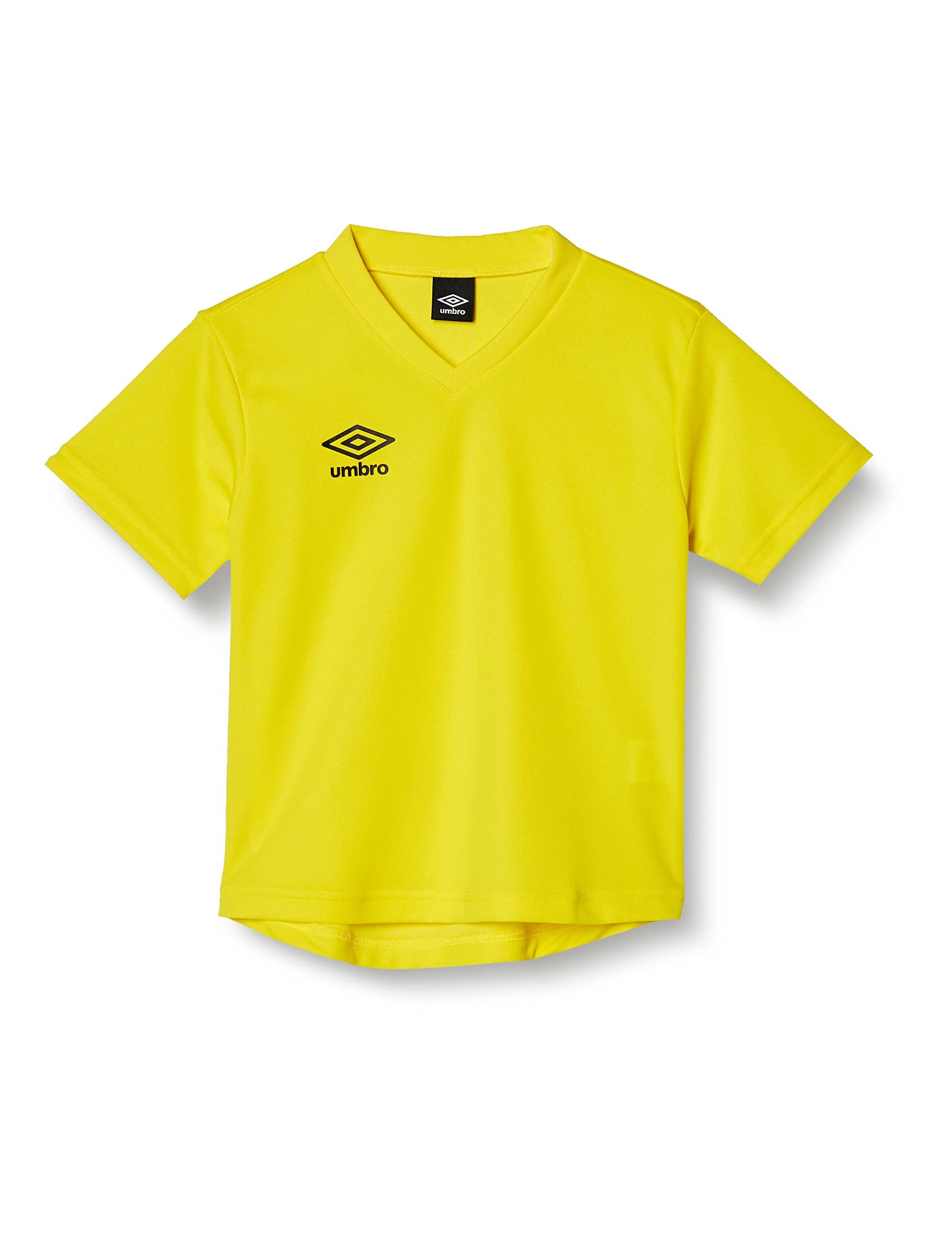 [Umbro] T-Shirt Soccer Futsal Single-Point Short Sleeve Moisture-Wicking Quick-Dry Stretch Kids Junior Unisex Practice Club School YEL(UAS6307J) 120
