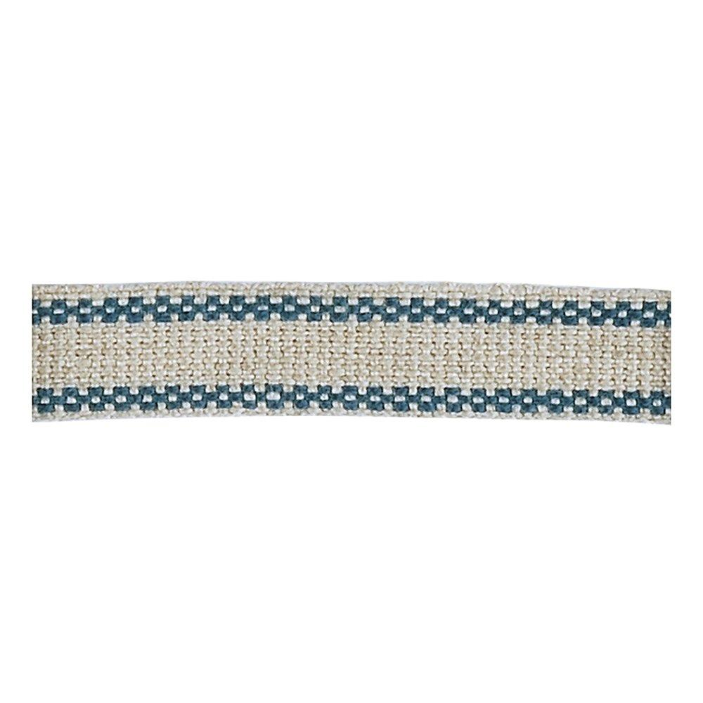 Konishi Ribbon Linen Tape Side Line Pattern Width 10mm × 10m Navy KR3722-10-74