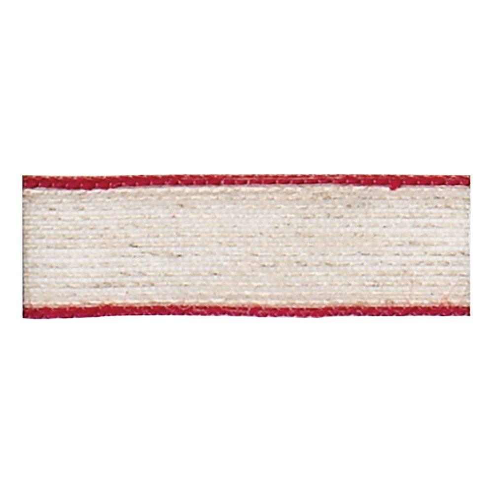 Konishi Ribbon Linen Line Ribbon 12mm Width × 20m Roll Red KR3760-12-35