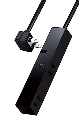 ELECOM Power Strip - Decorative Interior Design roo't 4 Outlets 1.5m Black AVT-D3-2415BK