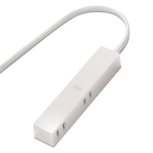 ELECOM Power Strip - Decorative Interior Design roo't 4-Outlet 1.5m White AVT-D3-2415WH