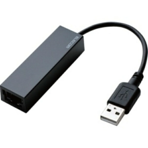 ELECOM Wired LAN Adapter USB-A USB 2.0 Black EDC-FUA2-B
