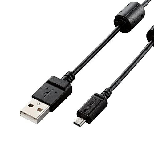 ELECOM USB Cable for Digital Cameras / Flat 8-Pin / Ferrite Core / 0.5m