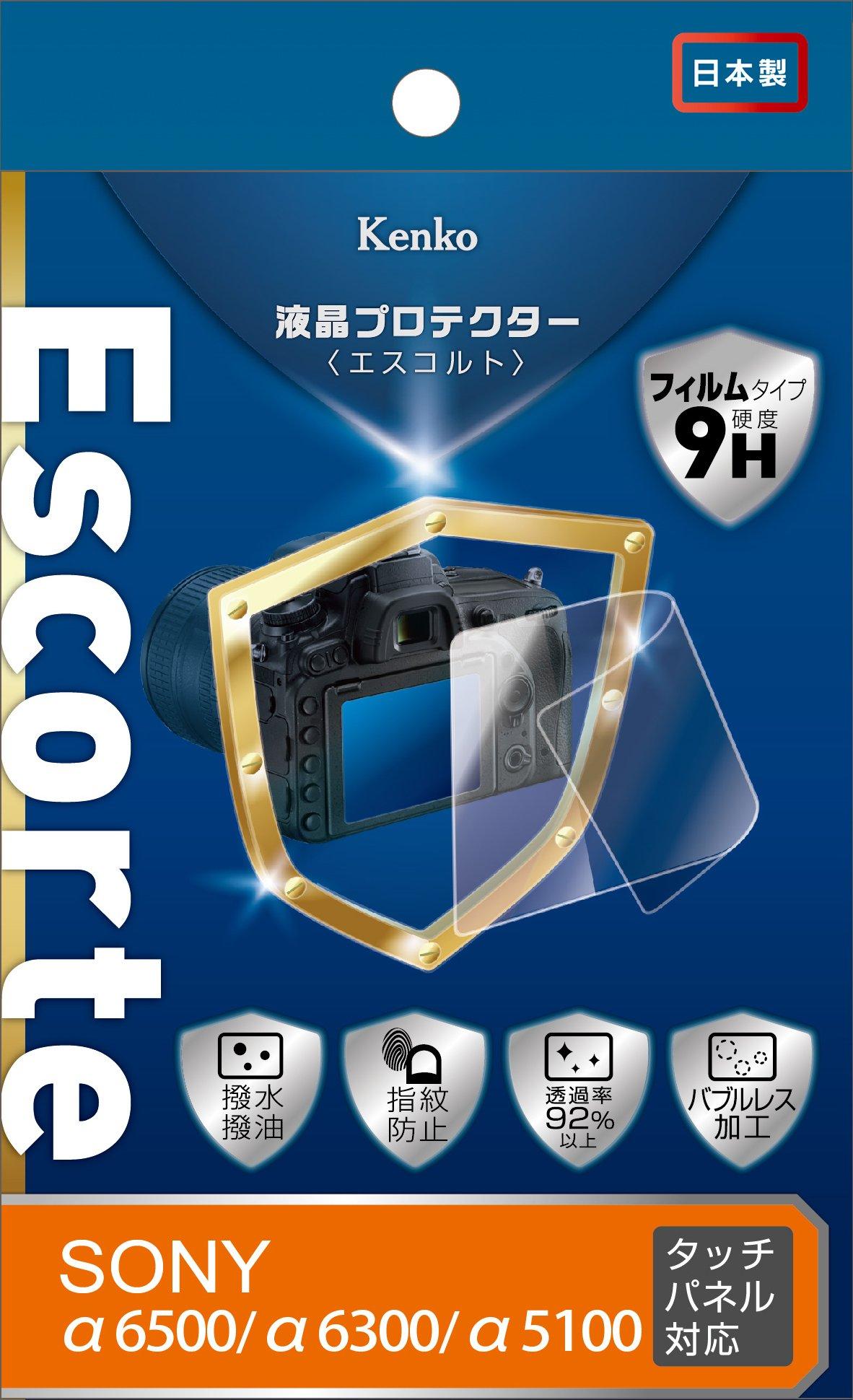 Kenko LCD Protective Film LCD Protector Escorte for SONY α6400/α6500/α6300/α6000/α5100 Hardness 9H Water-repellent & Oil-repellent Coating Bubble-Free Processing KLPE-SA6500 Transparent