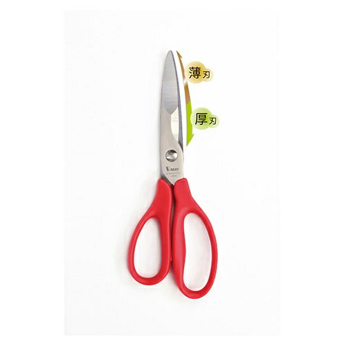 Thin & Thick Hybrid Kitchen Scissors Red & Black Kitchen Scissors Kimura Blades (Red)