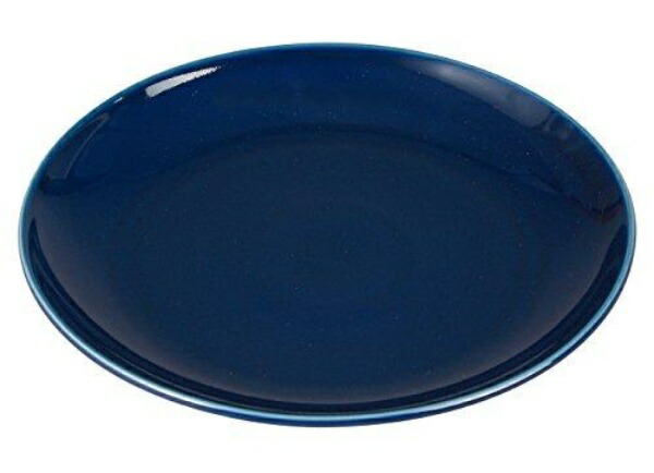 Saikai Pottery Hasami Ware Common Plate Dish Navy Blue Approx. 24cm Diameter Microwave and Dishwasher Safe Made in Japan 13217