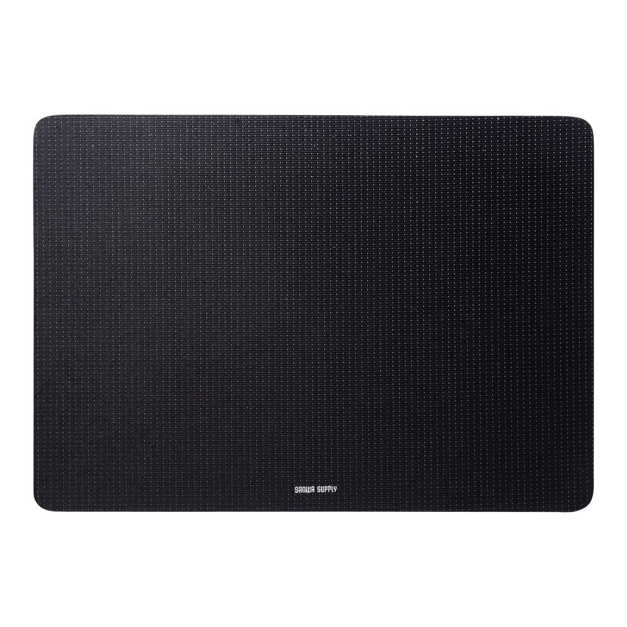 Sanwa Supply Antibacterial, Deodorizing, and Static-Removing Mouse Pad (A4 Size) Black MPD-SEA4BK