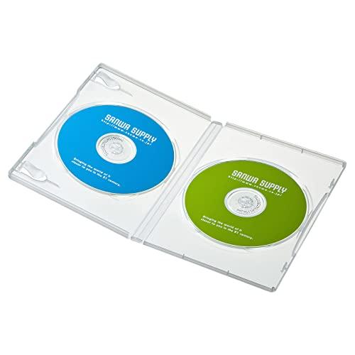 Sanwa Supply DVD Tall Case (2-Disc Capacity, 10-Pack, Clear) DVD-TN2-10CLN