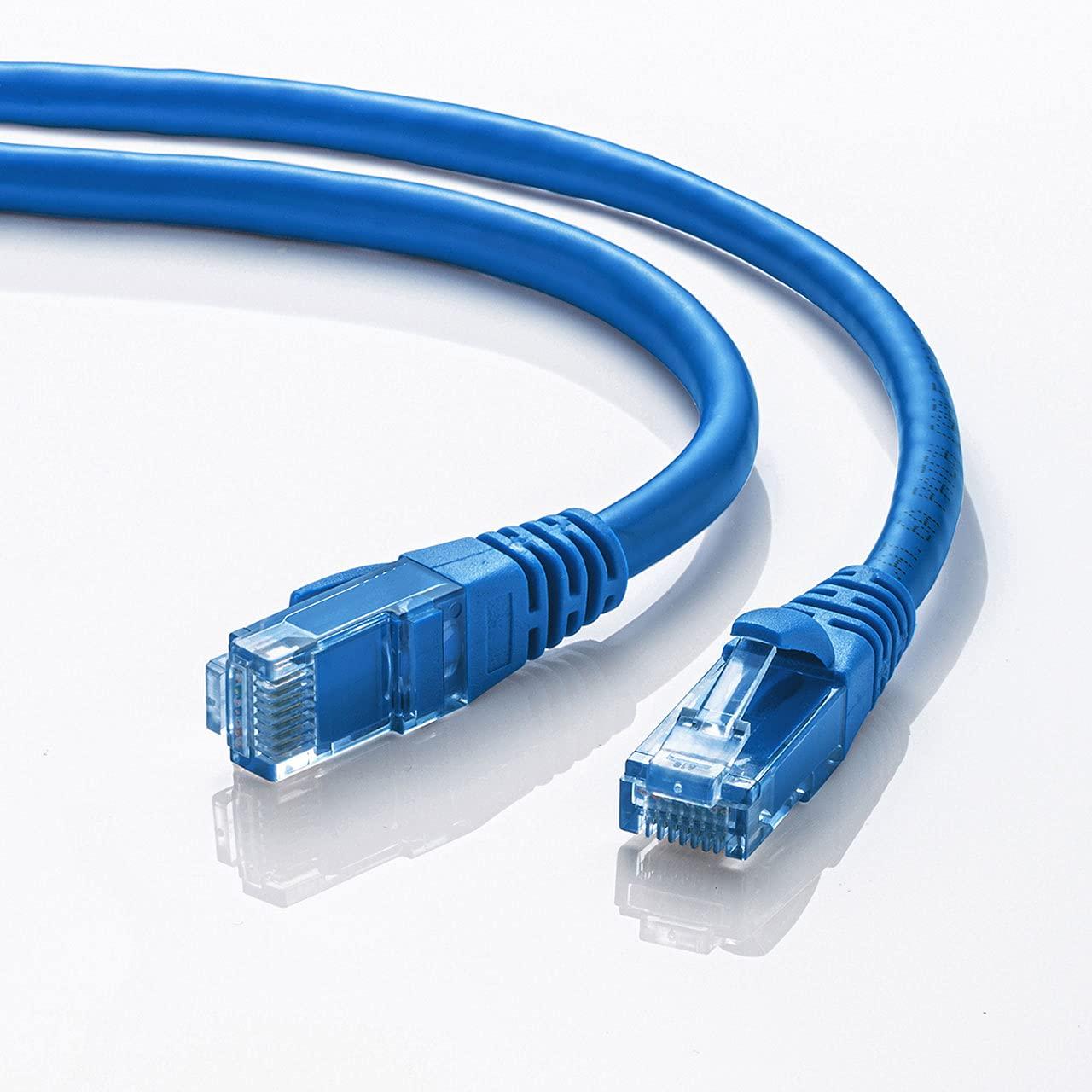 Sanwa Supply LAN Cable CAT6A Twisted Pair 10Gbps/500MHz Gigabit Ethernet Cable with Snap-Proof RJ45 Connectors (5m) Blue KB-T6AY-05BL