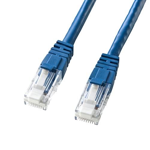 Sanwa Supply Category 6 LAN Cable with Cable End Protection (Blue, 5m) KB-T6TS-05BLN