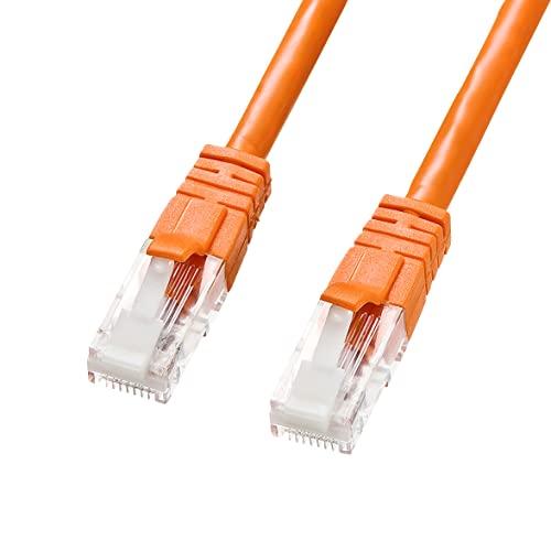 Sanwa Supply Category 6 LAN Cable with Clip-Break Prevention (Orange, 5m) KB-T6TS-05DN