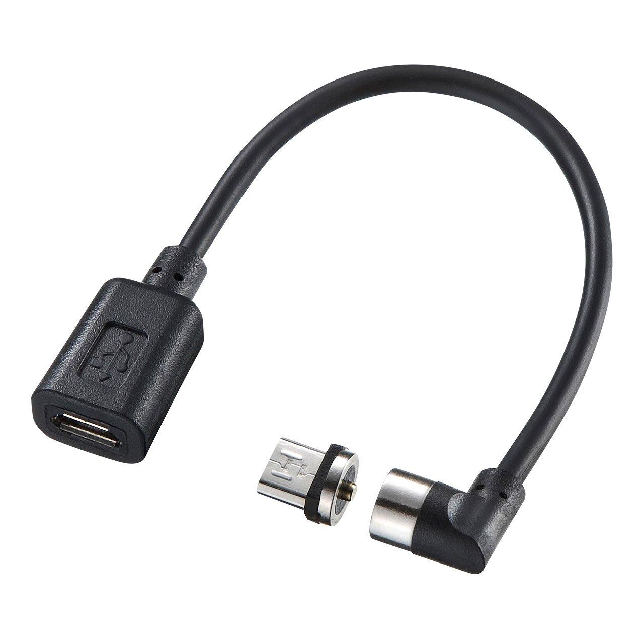 Sanwa Supply Magnet Detachable microUSB Conversion Adapter Cable AD-MMG01