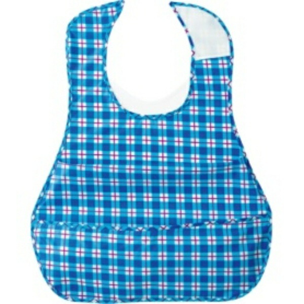 Plus Heart Meal Apron with Side Tucks and Pocket, 1-Piece Pack, Blue, Water-Repellent, Washable, 73750