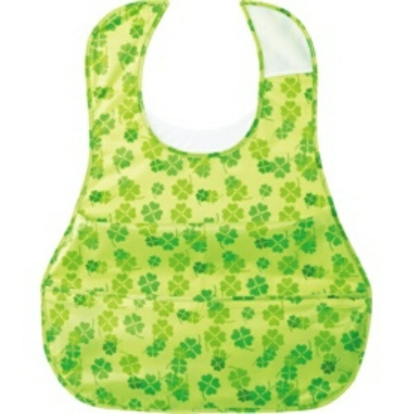 Plus Heart Meal Apron with Side Tucks and Pocket, 1 Piece, Green, Water-Repellent, Washable 73752