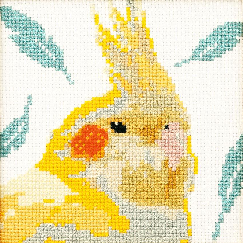 Olympus Embroidery Kit: Cute Animal Parakeet (Cockatiel) 7551