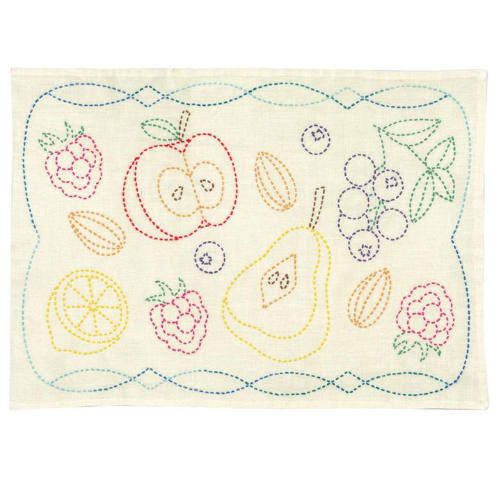 Olimpas Silk Sashiko Kit: Nordic Motif Placemat SK-344