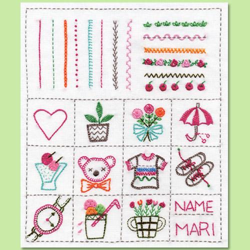 Olympus Silk French Embroidery Kit/Stitch Collection 1・No.2038