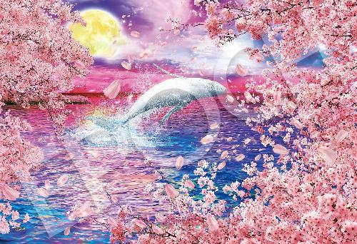EPOCH 300-Piece Jigsaw Puzzle Illustration/Art Marine Art Sakura Miracle (26×38cm) 28-401s Glue Included Spatula Included Point Voucher Included EPOCH