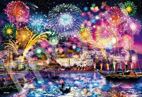 EPOCH 1053 Super Small Piece Jigsaw Puzzle Illustration/Art Marine Art Amalfi Night (26×38cm) 31-739 Glue Included Spatula Included Point Voucher Included EPOCH