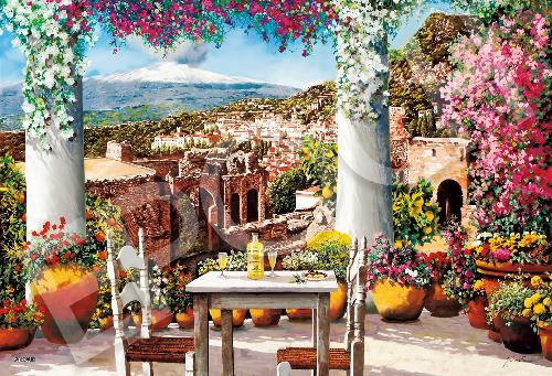 EPOCH 1053 Super Small Piece Jigsaw Puzzle Illustration/Art Elegant Collection Picking Olives in Taormina (26×38cm) 32-607s Glue Included Spatula Included Point Voucher Included EPOCH
