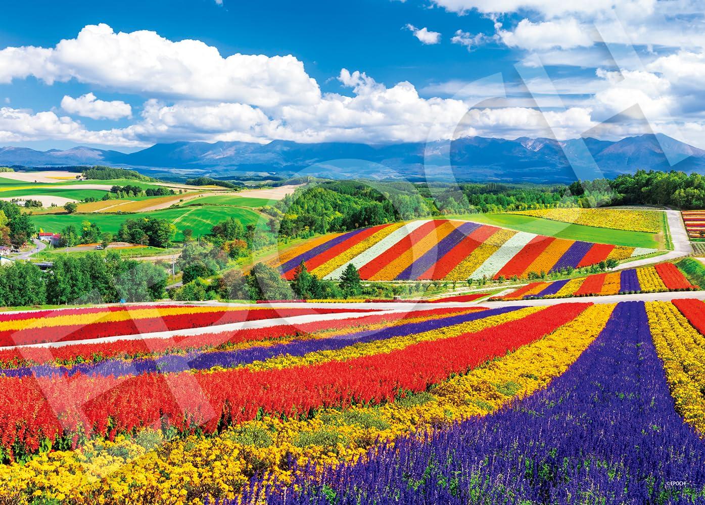 EPOCH Co., Ltd. 2000 Super Small Piece Jigsaw Puzzle Japanese Scenery Rainbow-Colored Four Seasons Hill - Hokkaido (38×53cm) 54-240 Includes Glue Includes Spatula Includes Point Voucher EPOCH