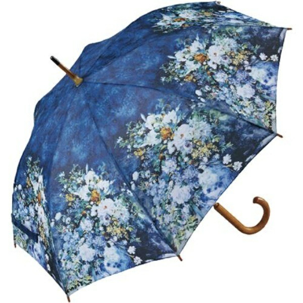 U-Power Umbrella Multi-Color 58cm (Rib Length) Wooden Jump Umbrella Masterpiece Series Renoir “Large Vase” AU-02208