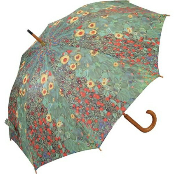 U-Power Umbrella Multicolor 58cm (Rib Length) Wooden Jump Umbrella Masterpiece Series Klimt “Sunflowers” AU-02212