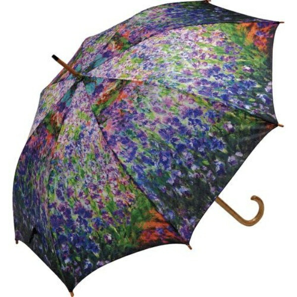 U-Power Masterpiece Wooden Jump Umbrella ~Museum Collection~ Monet “Monet's Iris Garden” Free Multi AU-02216