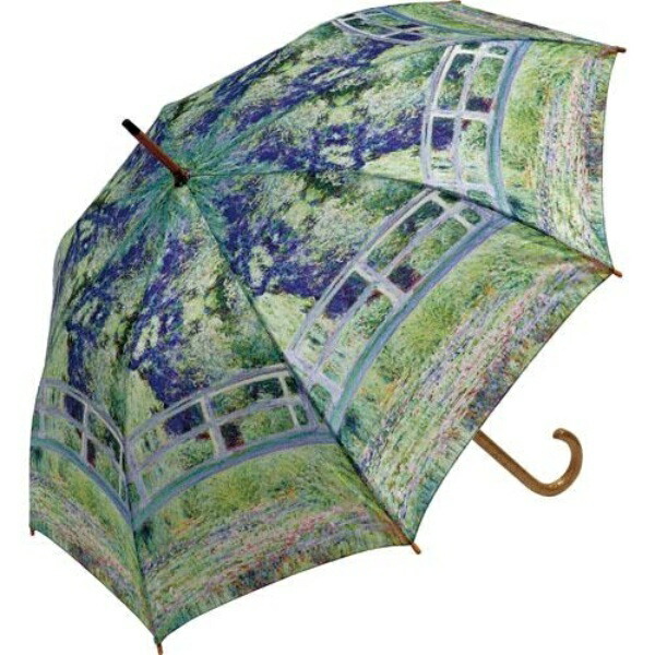 U-Power Masterpiece Wooden Jump Umbrella ~Museum Art Collection~ Monet “Water Lilies and Japanese Bridge”