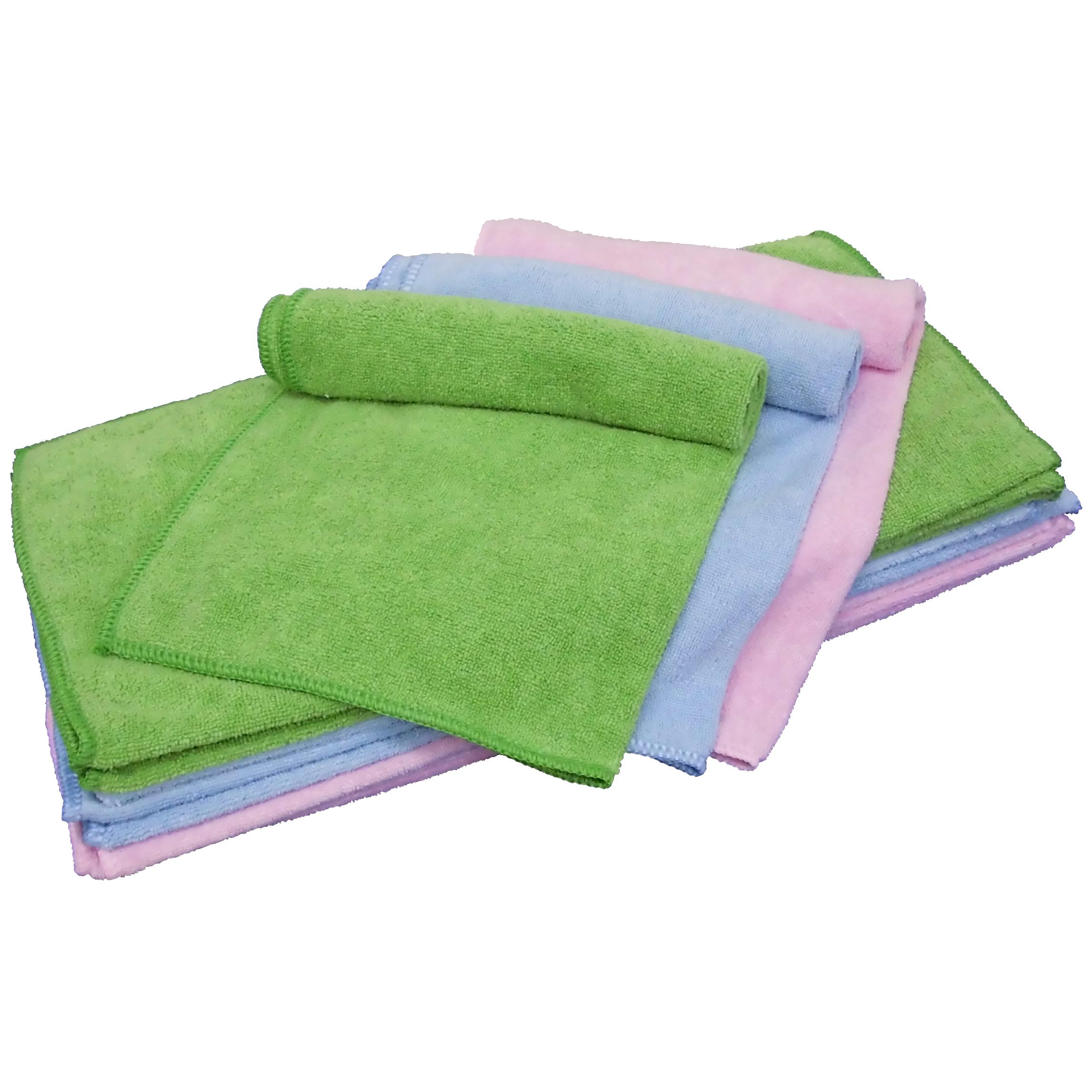 Astro Products Car Wash Towel Set (12-Piece Set) (Assorted Colors)