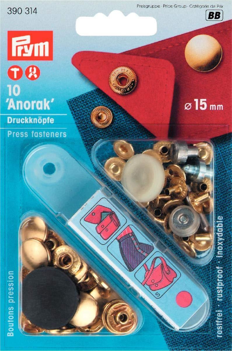 Prym Snap Button Anorak Kit Included φ15mm 10 Sets Gold 390314