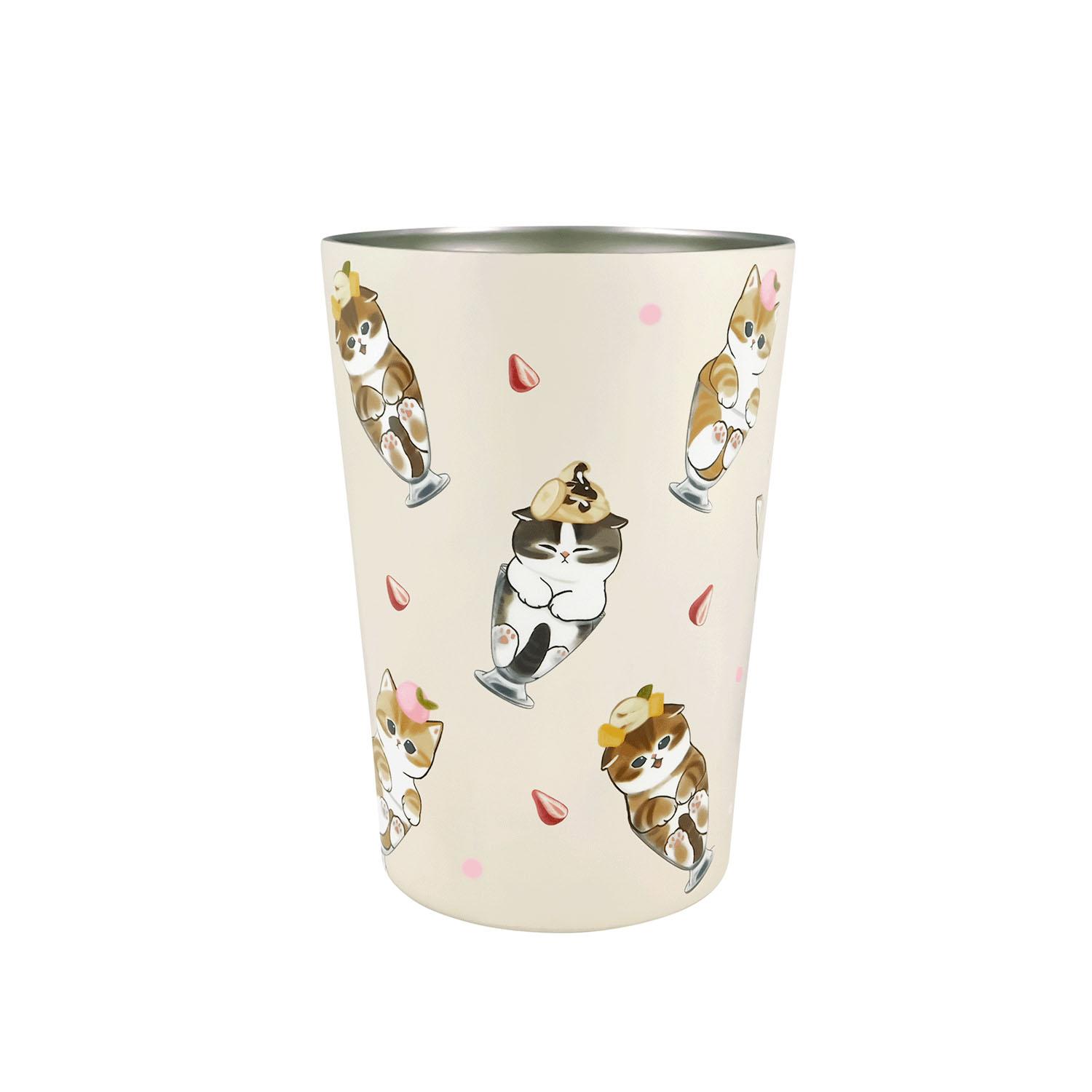 mofusand 2-Way Vacuum Double-Wall Tumbler M Office Work Desk Cup Insulated Hot/Cold Function Holder Cup Cute Cat 53-2037