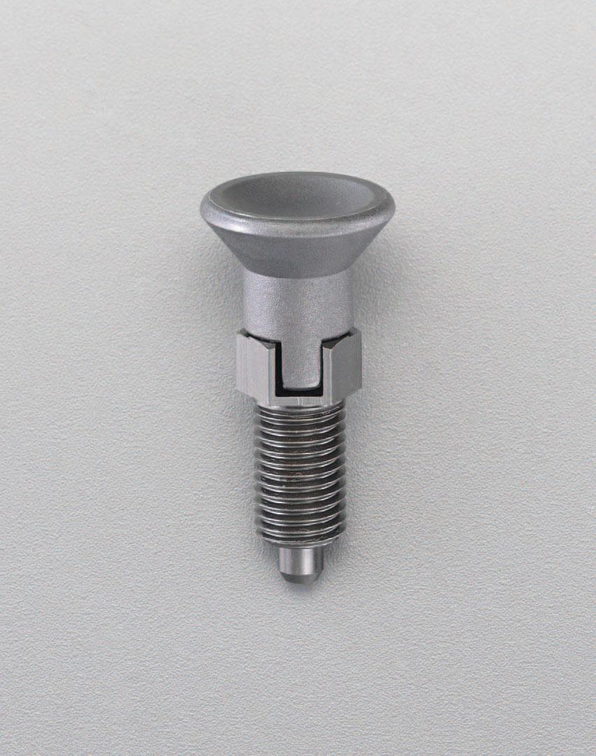 M10x5mm [Nose Lock Type] Index Plunger A:5, B:M10, C:21, D:43.5, J:13