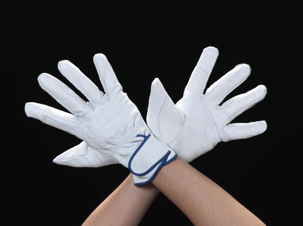 [L] Gloves (Cowhide/Blue) Blue L