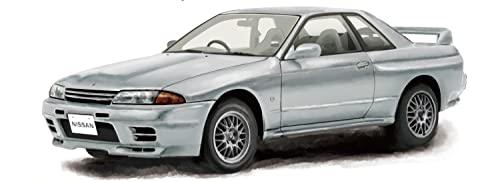 PLATZ/MONO 1/32 Scale Automobile Kit Nissan Skyline GT-R V・SpecII Spark Silver Metallic Pre-colored Plastic Model Assembly Kit MN04