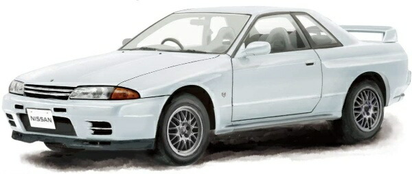 PLATZ/MONO 1/32 Scale Automobile Kit Nissan Skyline GT-R V・SpecII Crystal White Pre-colored Plastic Model Kit Assembly Kit MN05