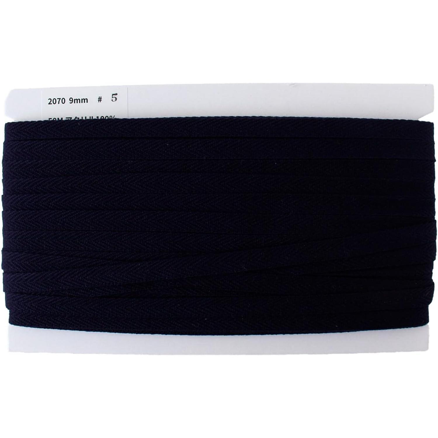 Nippon Chuko Twill Tape Width 9mm × 50m Roll Navy Blue IC2070-5