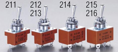 125V/20A (12mm) 2-Pole Double-Throw/Toggle Switch (Waterproof Type) EA940DH-215