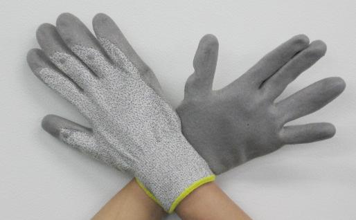 [LL] Gloves (Cut-resistant, Slip-resistant / Dyneema) Body: Gray Cuff: Yellow LL