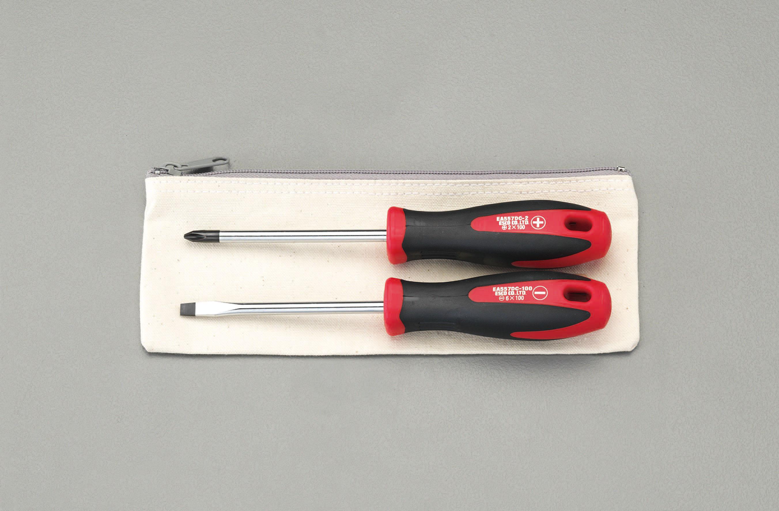 ESCO 2-Piece Set [+-] Screwdriver EA557DC-10