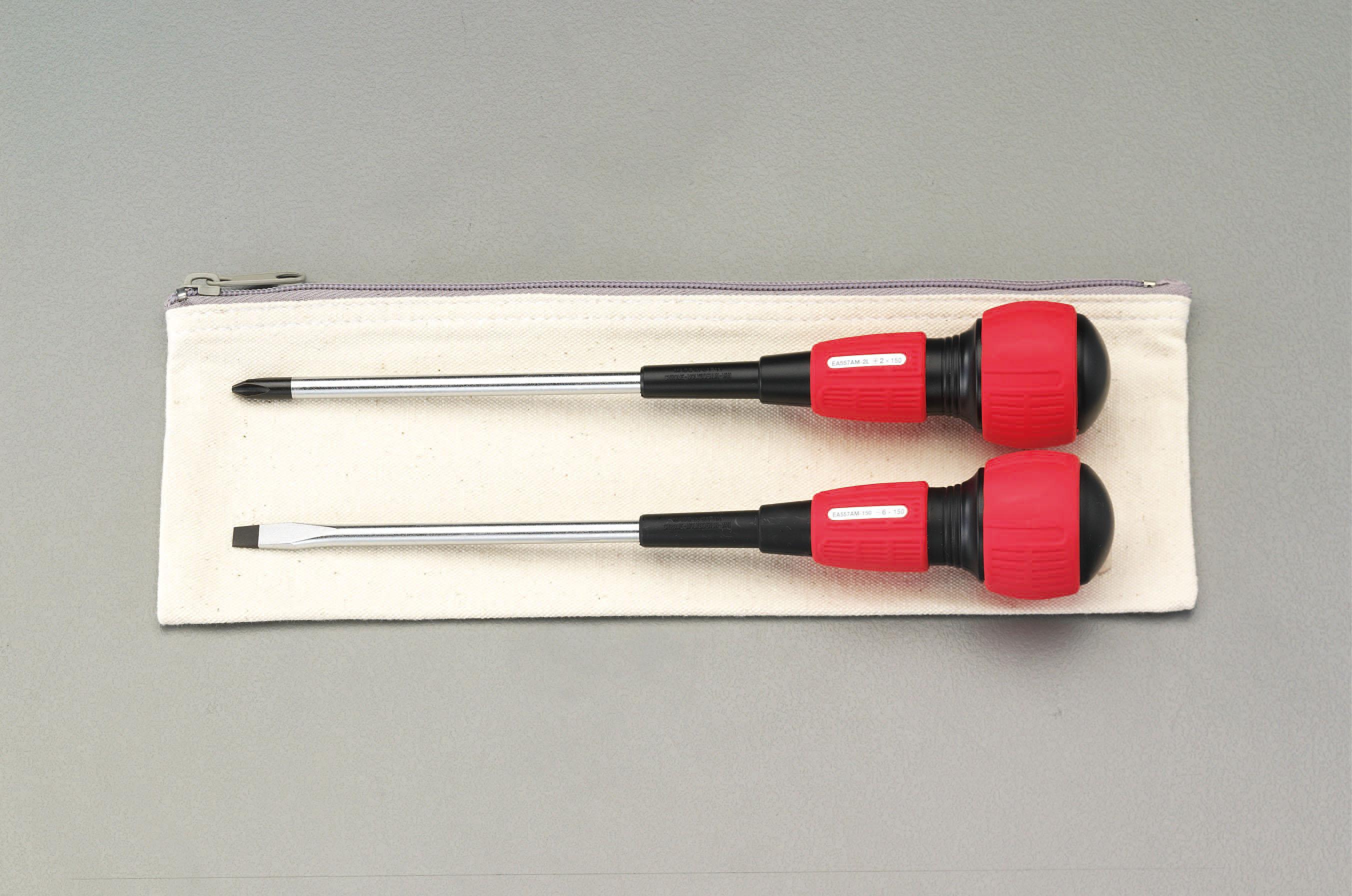 ESCO 2-Piece Set [+-] Screwdriver (Power Grip Denko) EA557AM-20