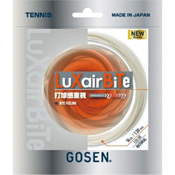 GOSEN Tennis String LuXairBiTe 16 Natural TSLXB0NA